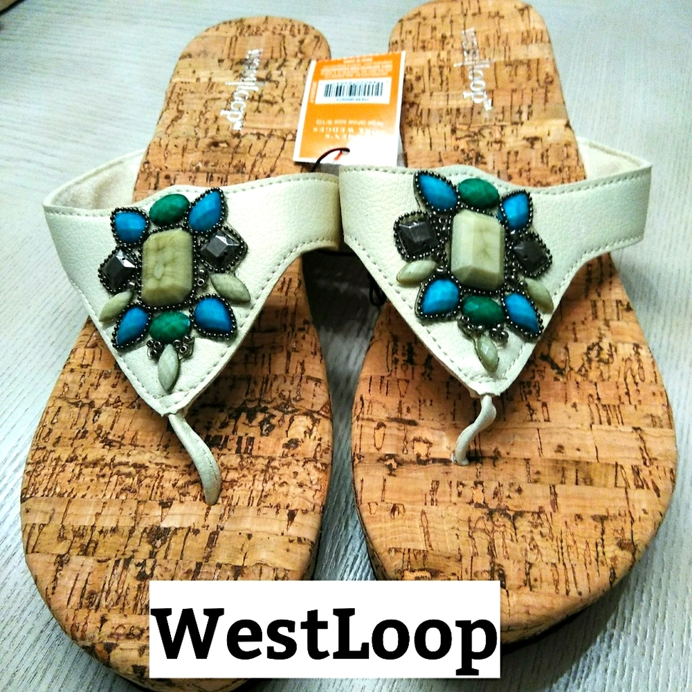 WestLoop, Cork wedges Sz 9-10 New with tags